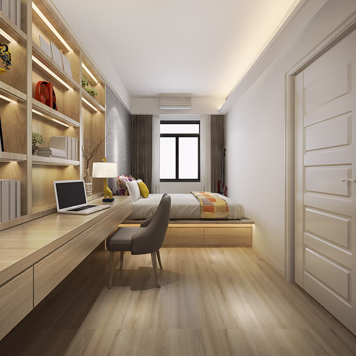 Aranżacja pokoju 8 m² – funkcjonalne i nowoczesne wnętrze małego pokoju